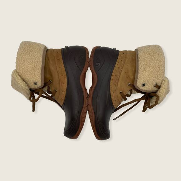 The North Face Brown Leather Waterproof Primaloft Faux Fur Shearling Duck Boot 7 - Picture 8 of 10